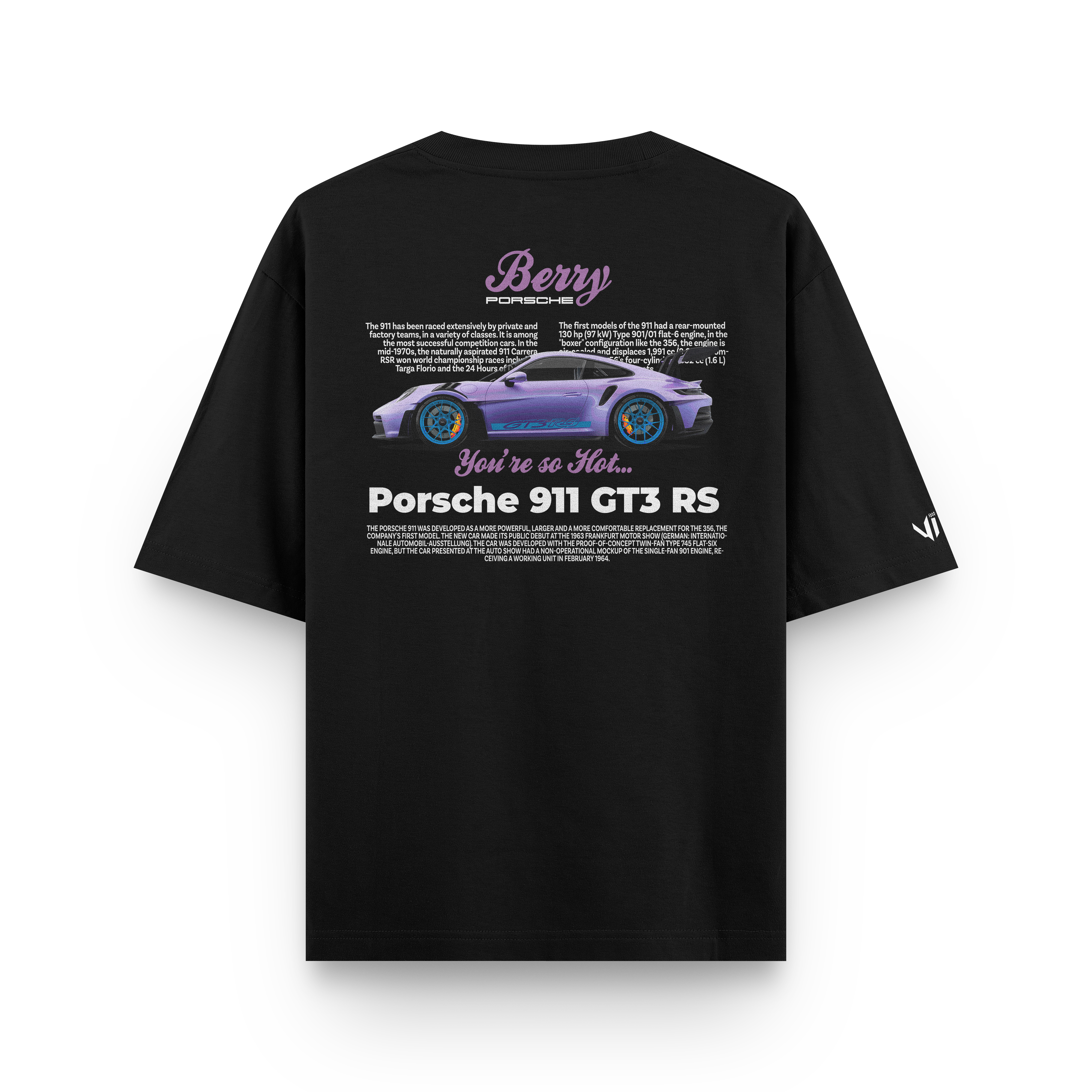 Camiseta Oversized Porsche Berry