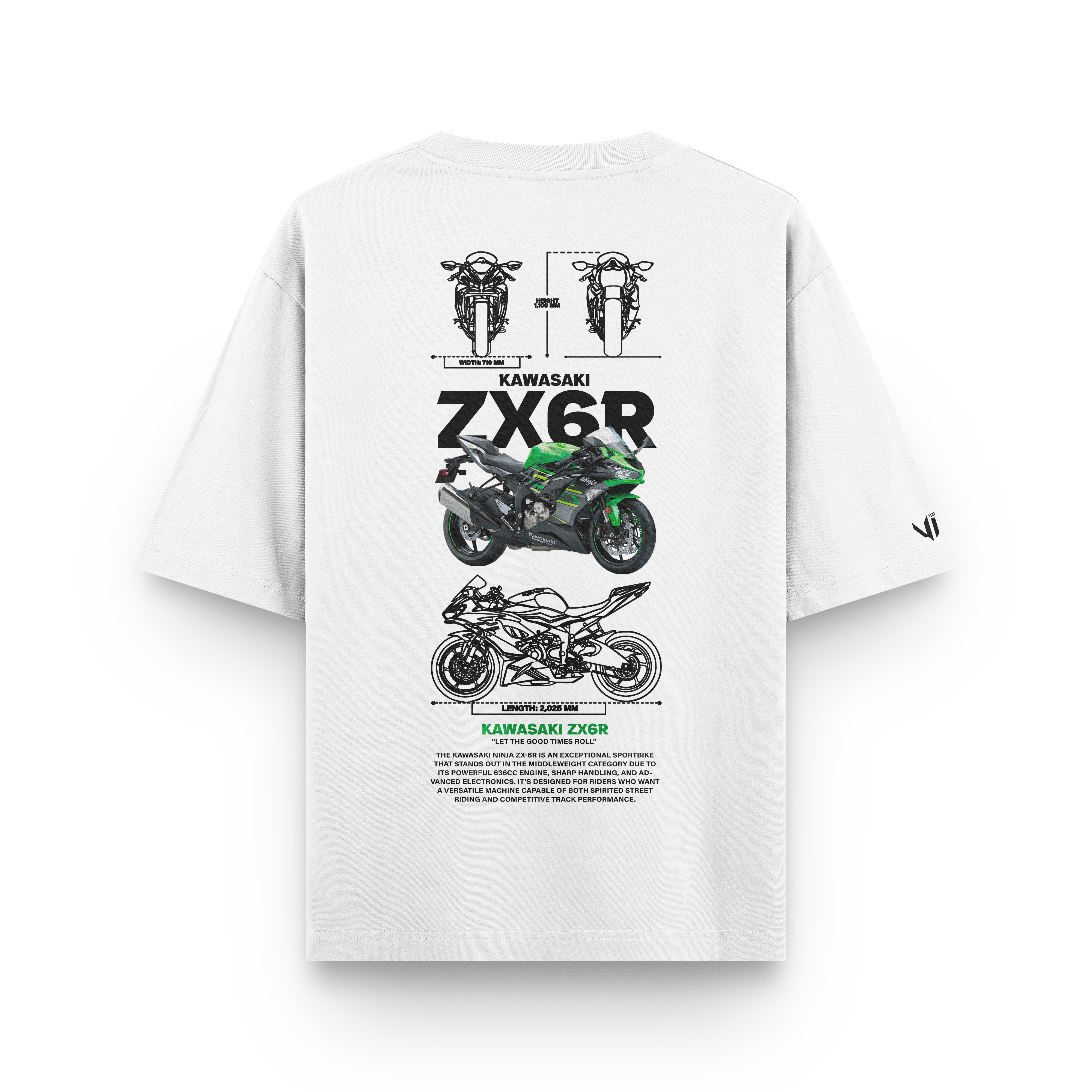 Kawasaki ZX6R Oversized Tee