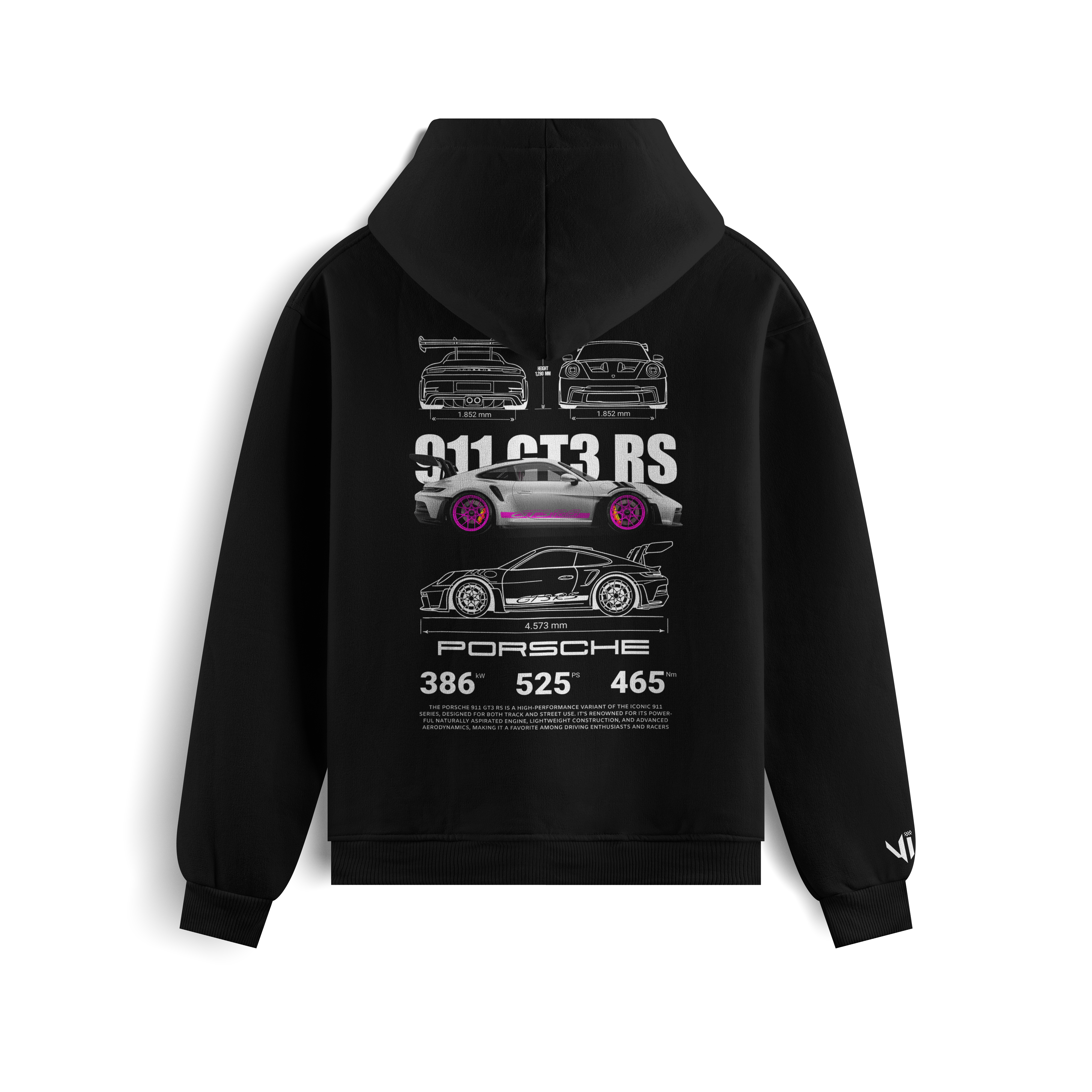 Porsche GT3rs Pink Hoodie