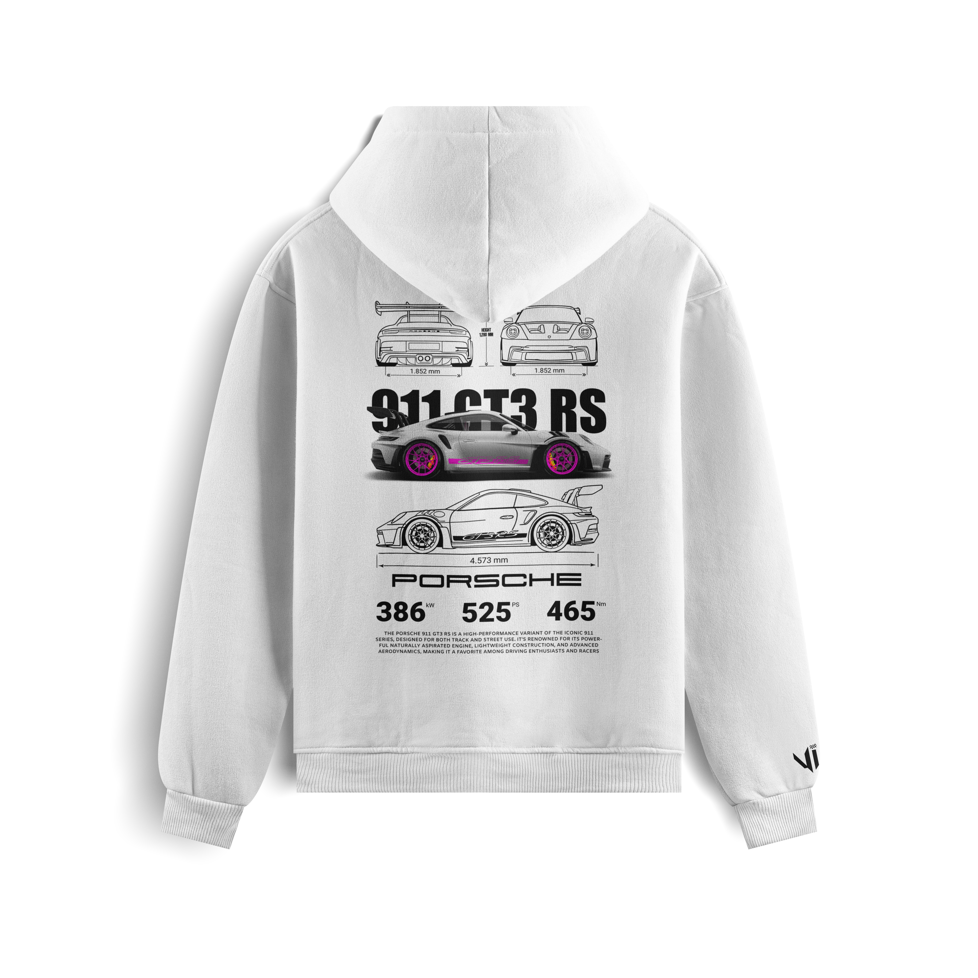 Porsche GT3rs Pink Hoodie