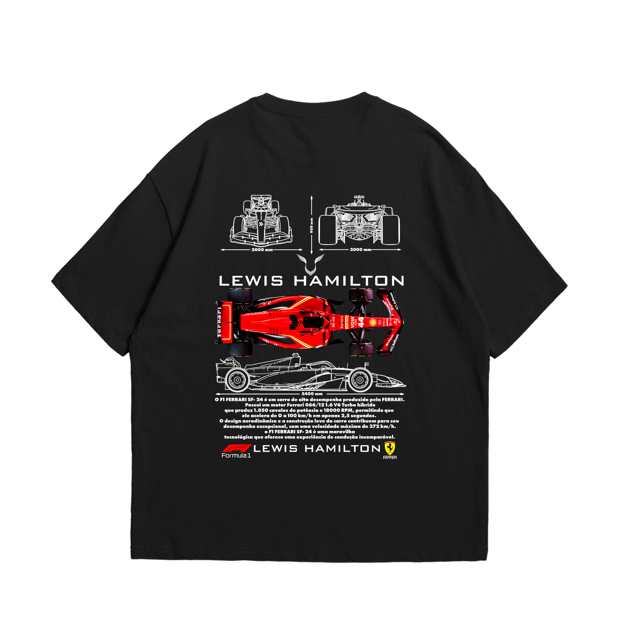 Lewis Hamilton F1 Oversized Tee