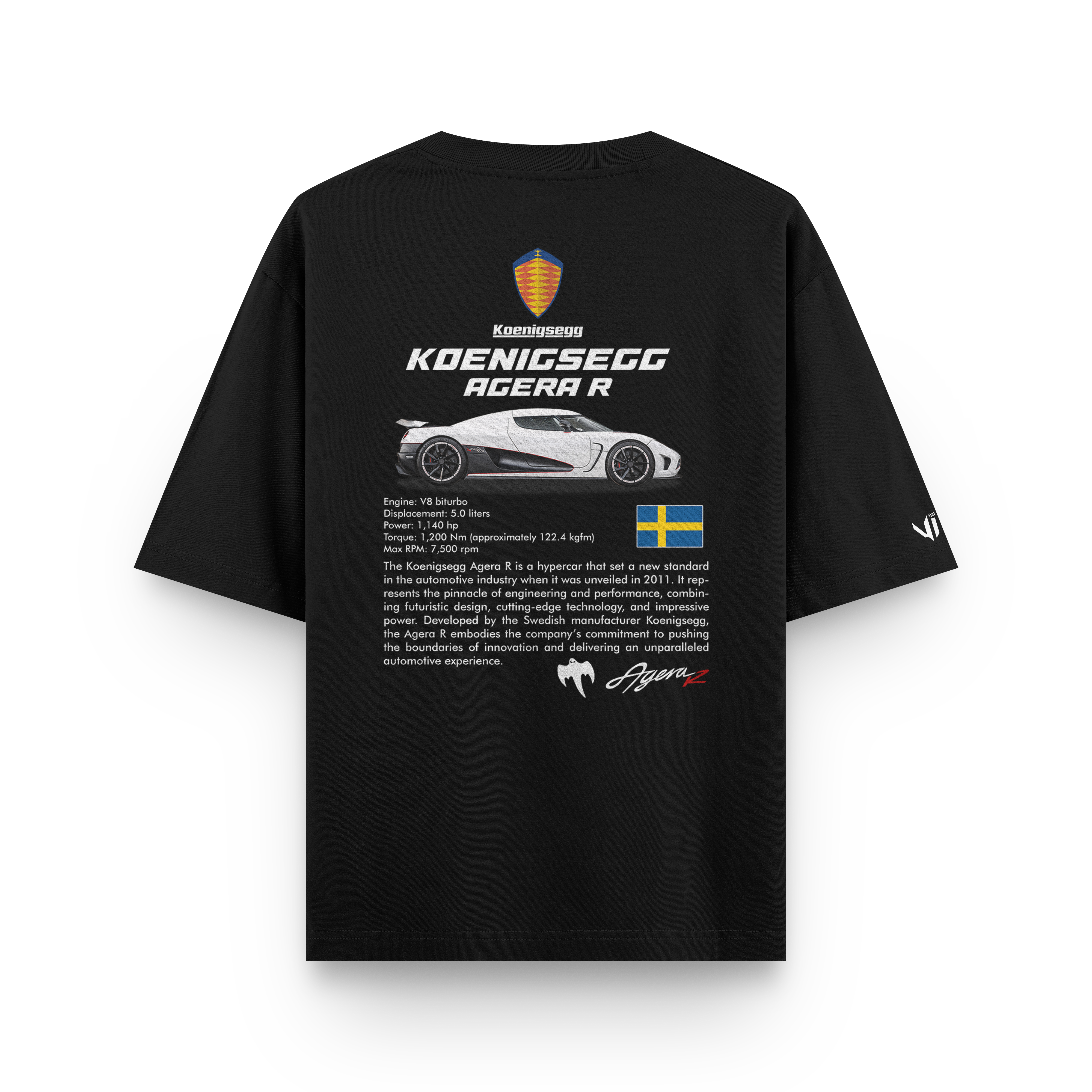 Camiseta Oversized Koenigsegg Agera R