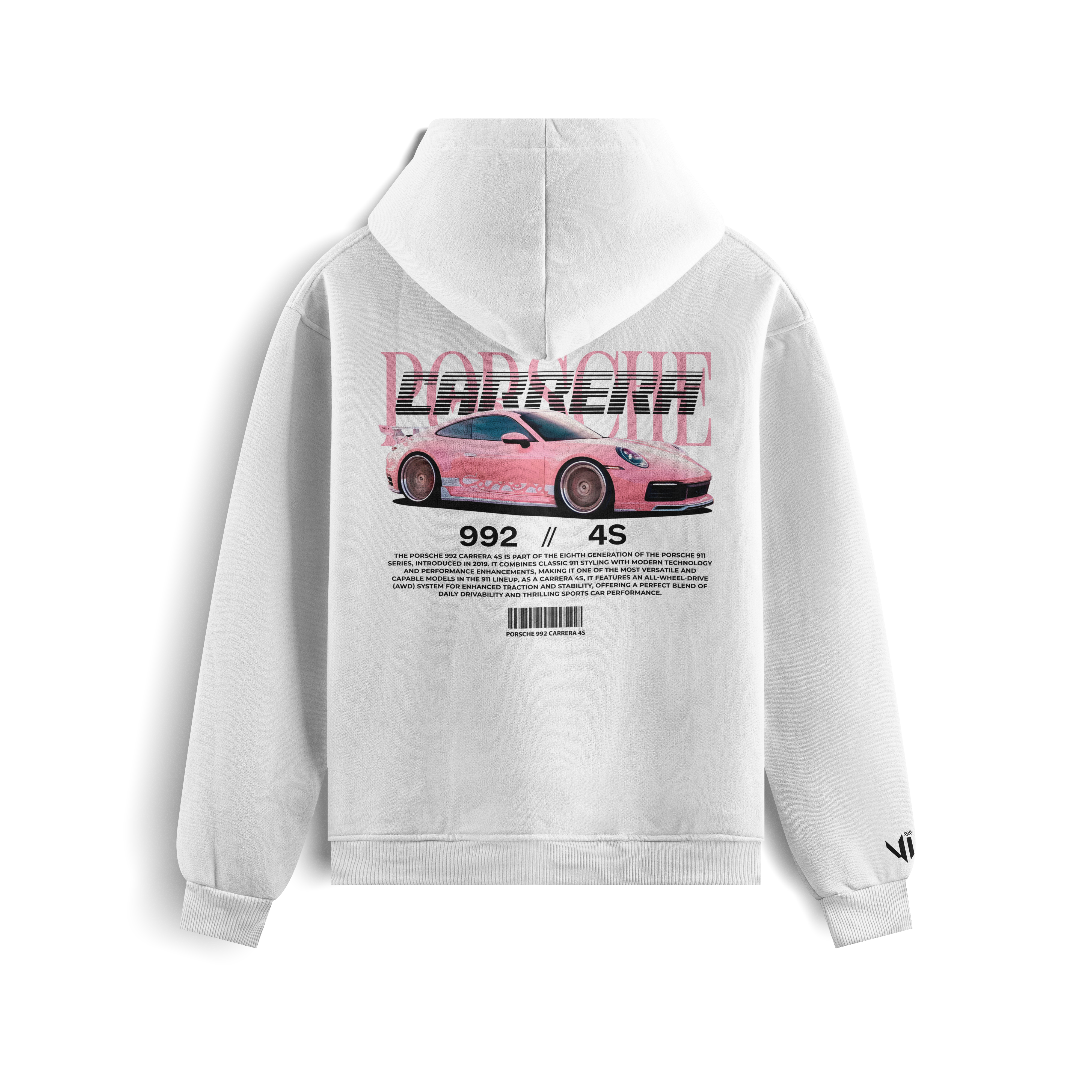 Porsche Carrera Pink Hoodie