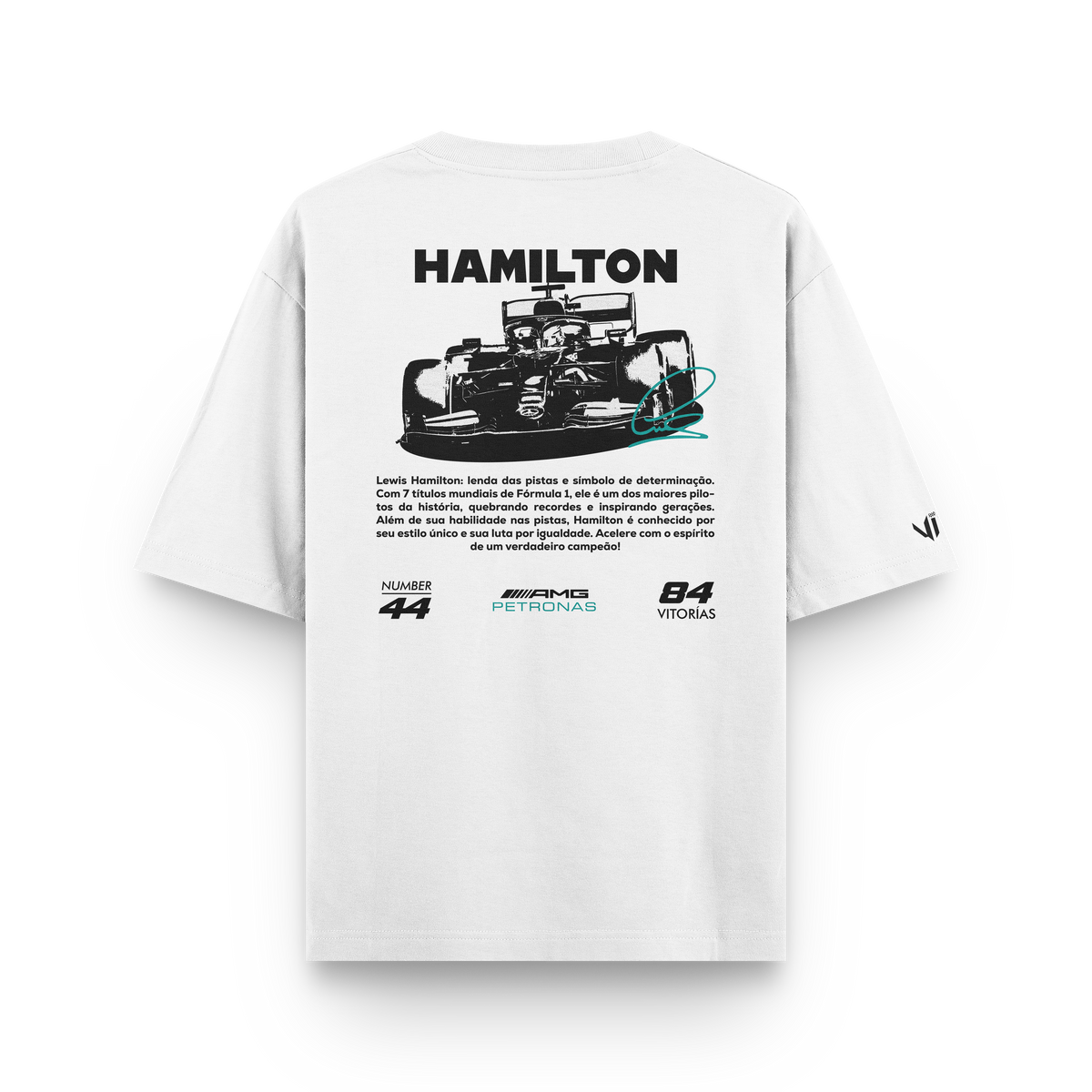 Lewis Hamilton Number 44 Oversized T-Shirt