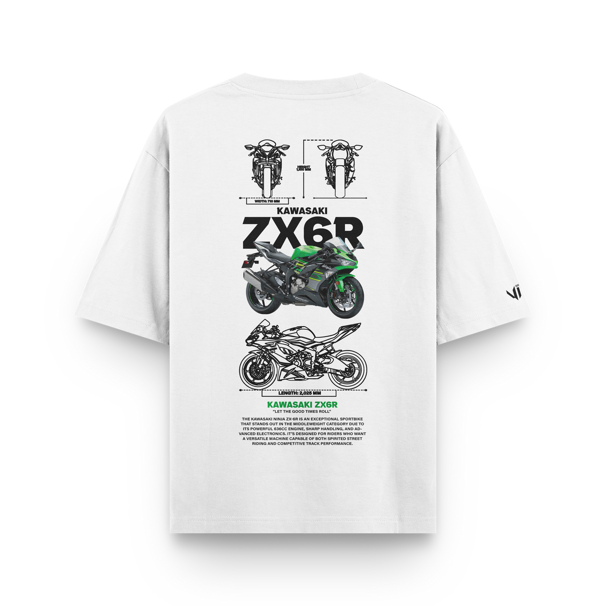 Kawasaki ZX6R Oversized T-Shirt