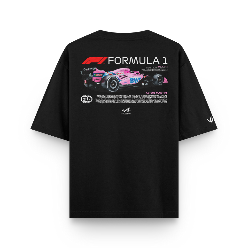 Aston Martin F1 Pink Oversized T-Shirt