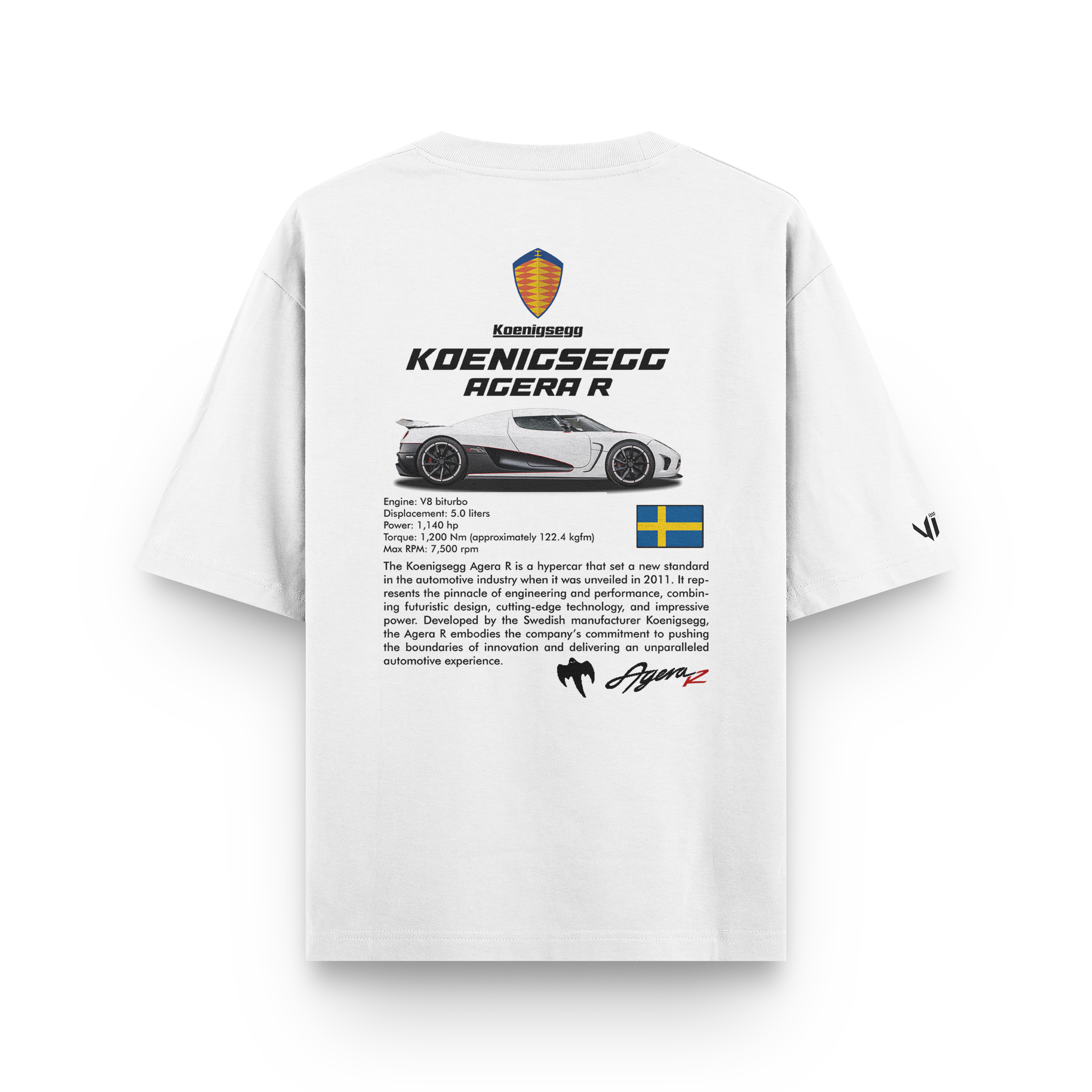 Camiseta Oversized Koenigsegg Agera R