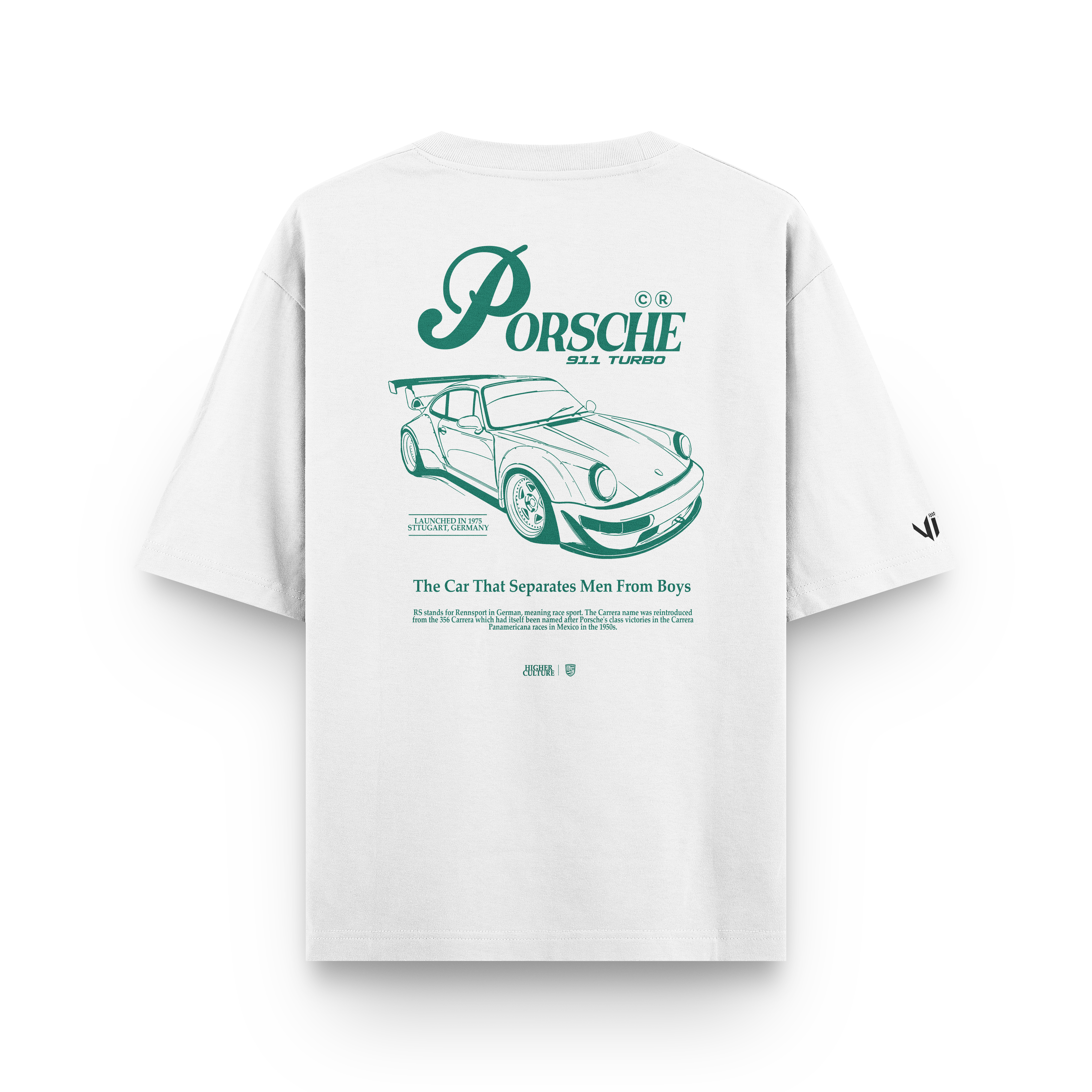 Camiseta Oversized Porsche Green Sttugart
