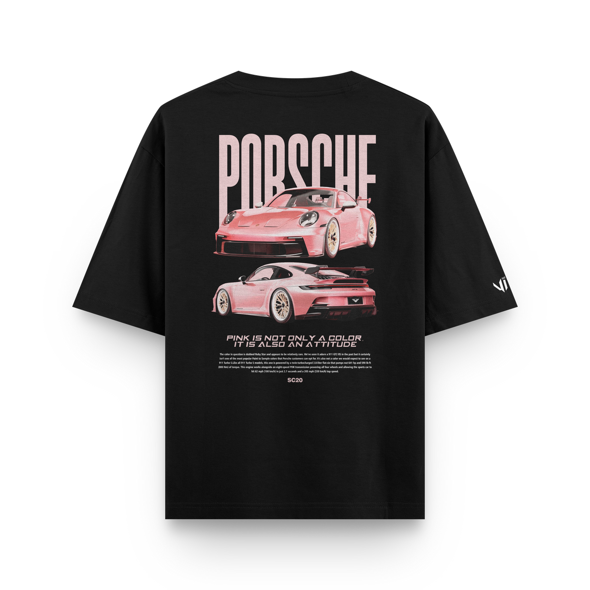 Porsche Pink Oversized T-Shirt