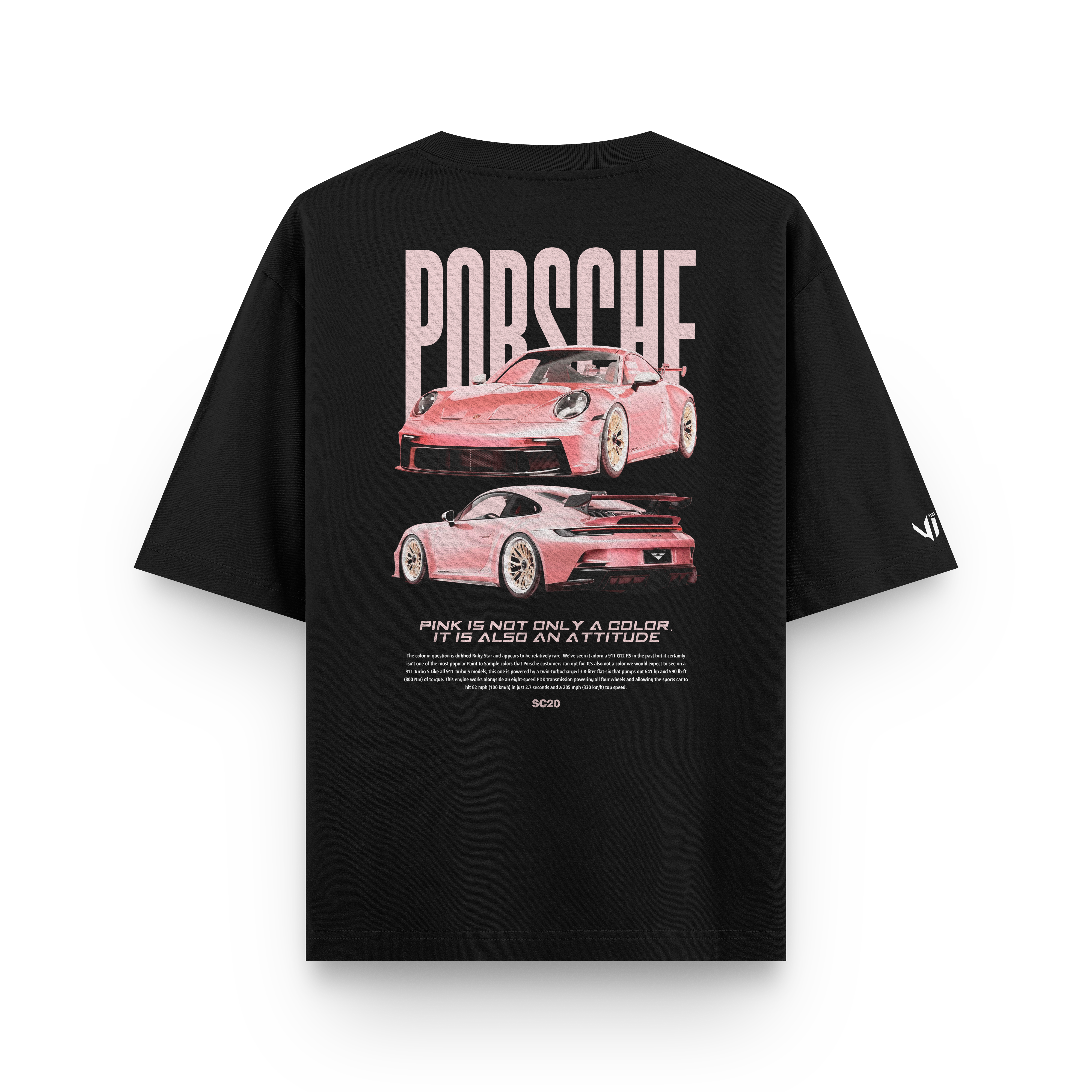 Porsche Pink Oversized Tee