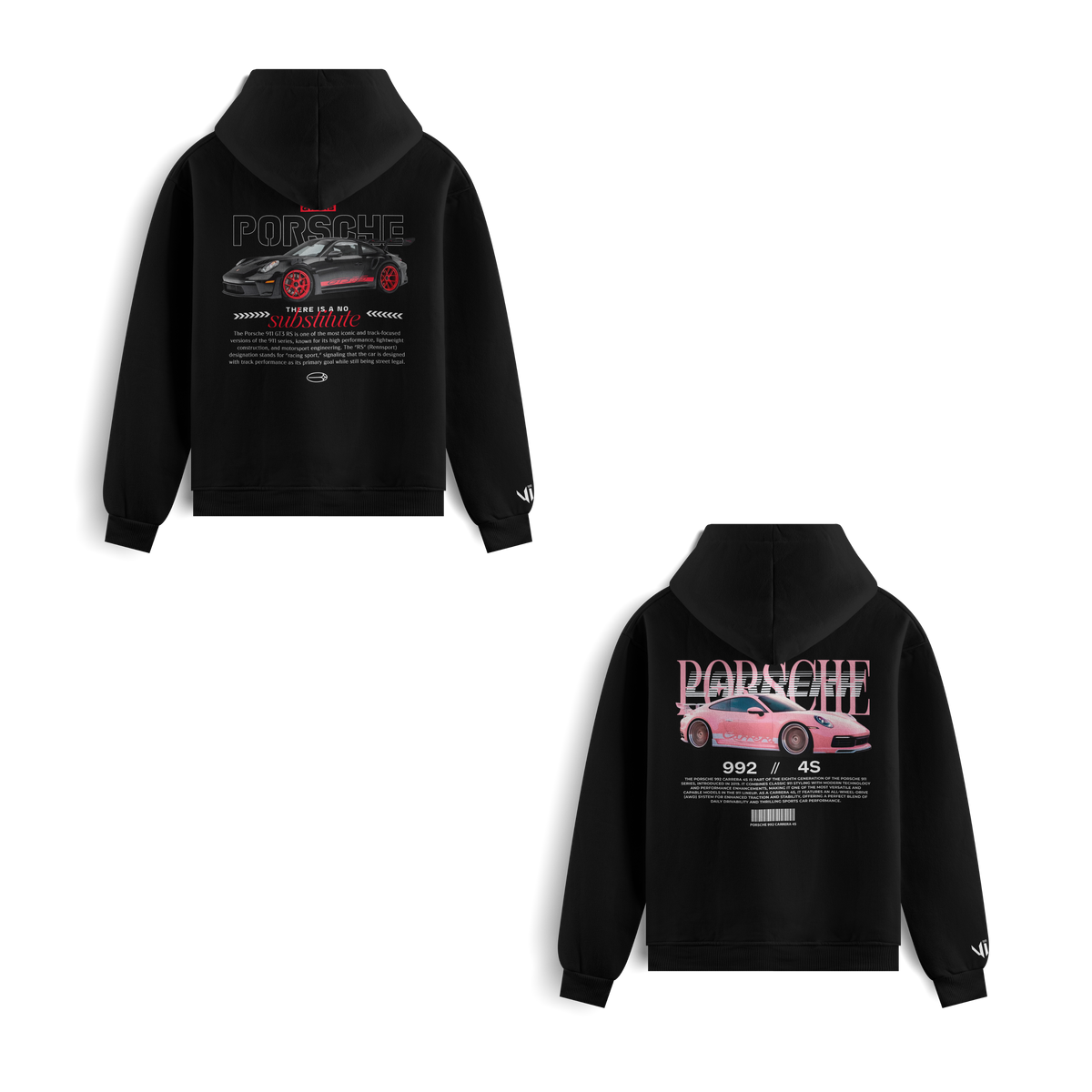Porsche No Substitute and Porsche Carrera Pink Sweatshirts