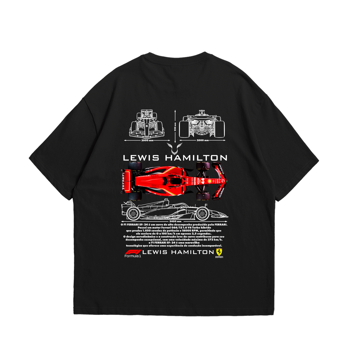 Lewis Hamilton F1 Oversized T-Shirt