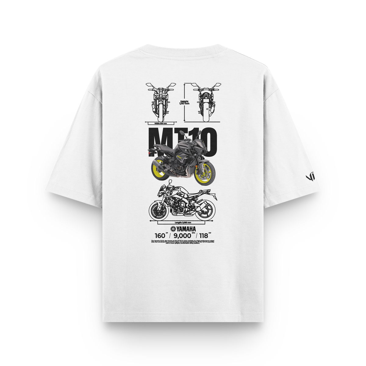 Yamaha MT10 Oversized T-Shirt