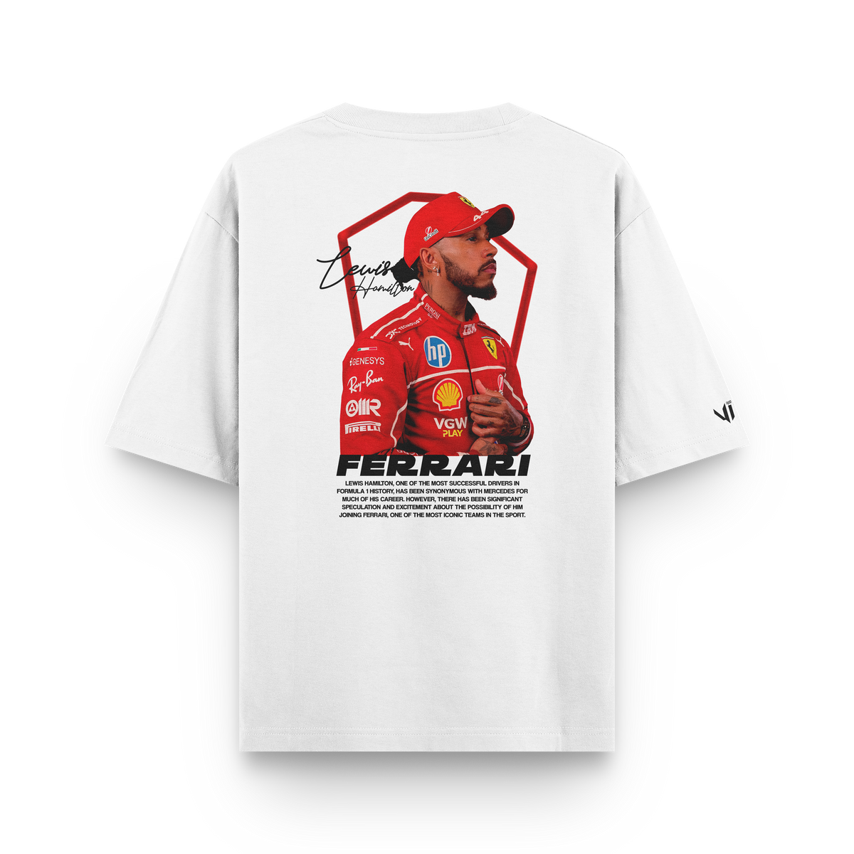 Lewis Hamilton Ferrari Oversized T-Shirt