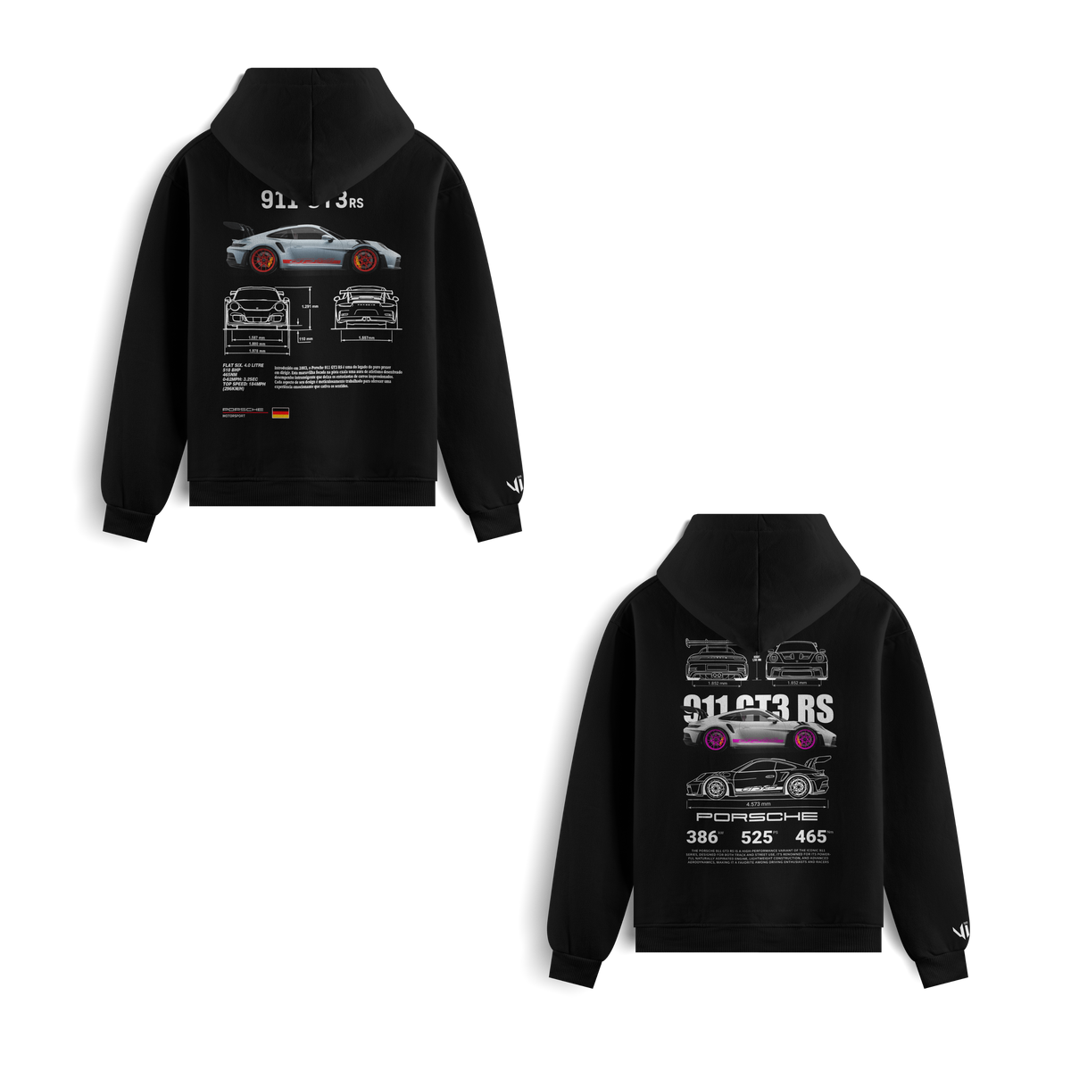 Porsche Club and Porsche GT3rs Pink Sweatshirts