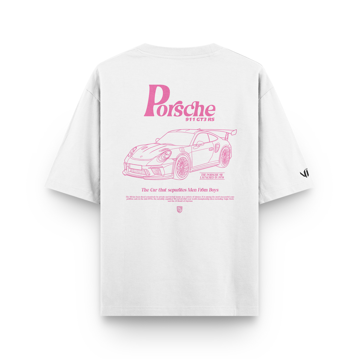 Porsche Pink Stuttgart Oversized T-Shirt