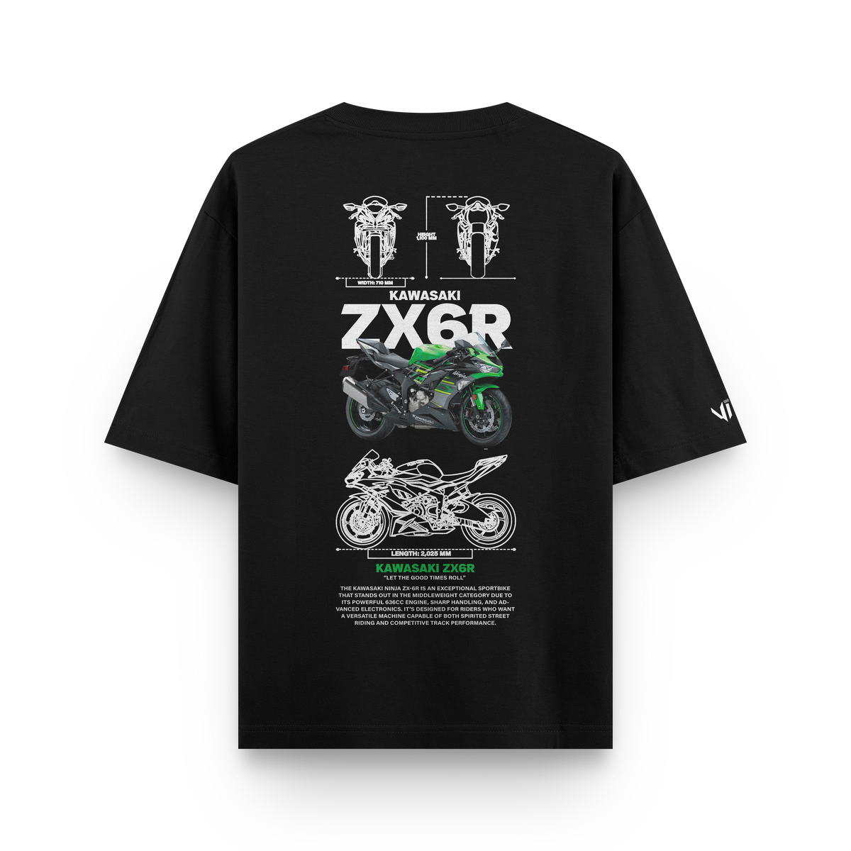 Kawasaki ZX6R Oversized T-Shirt