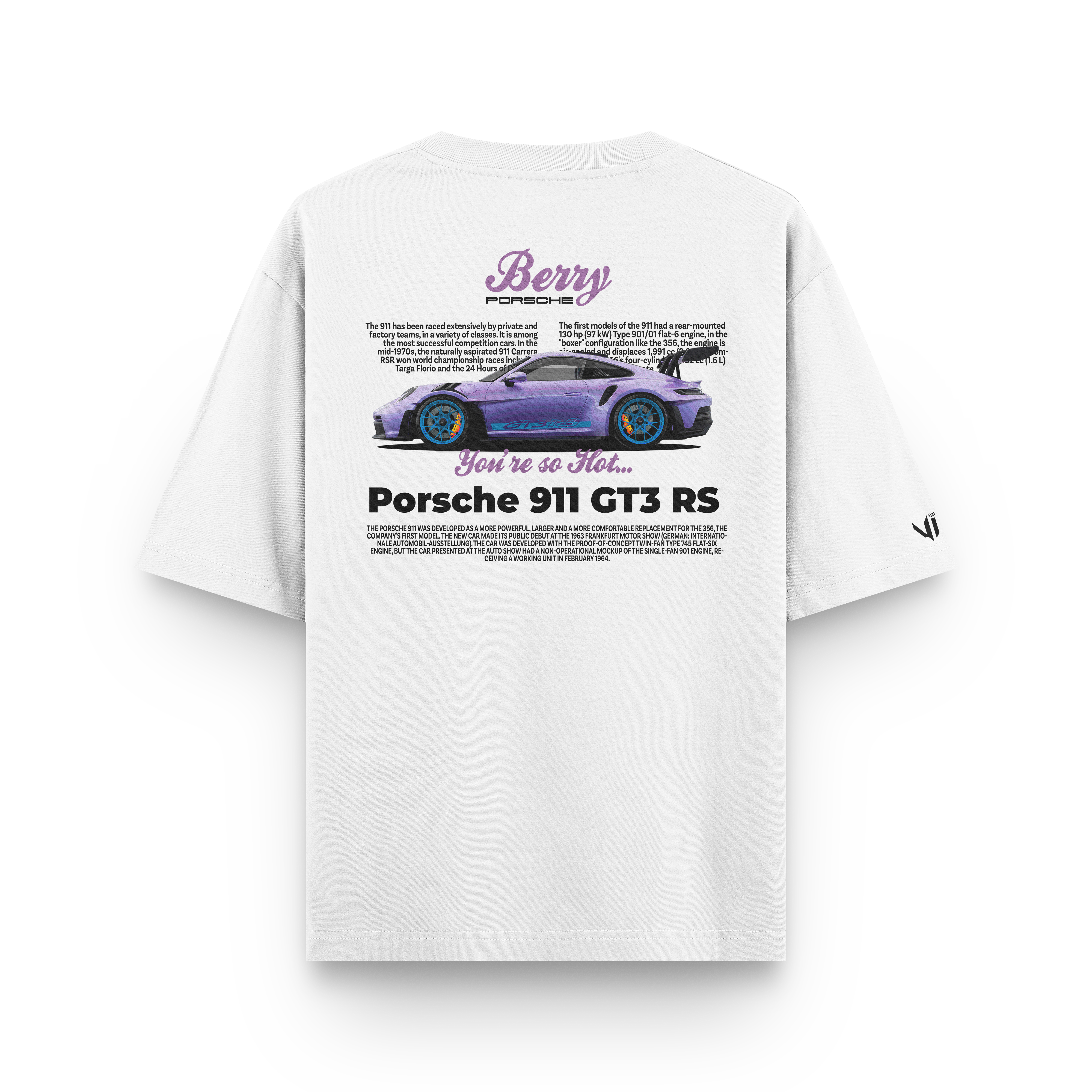 Camiseta Oversized Porsche Berry