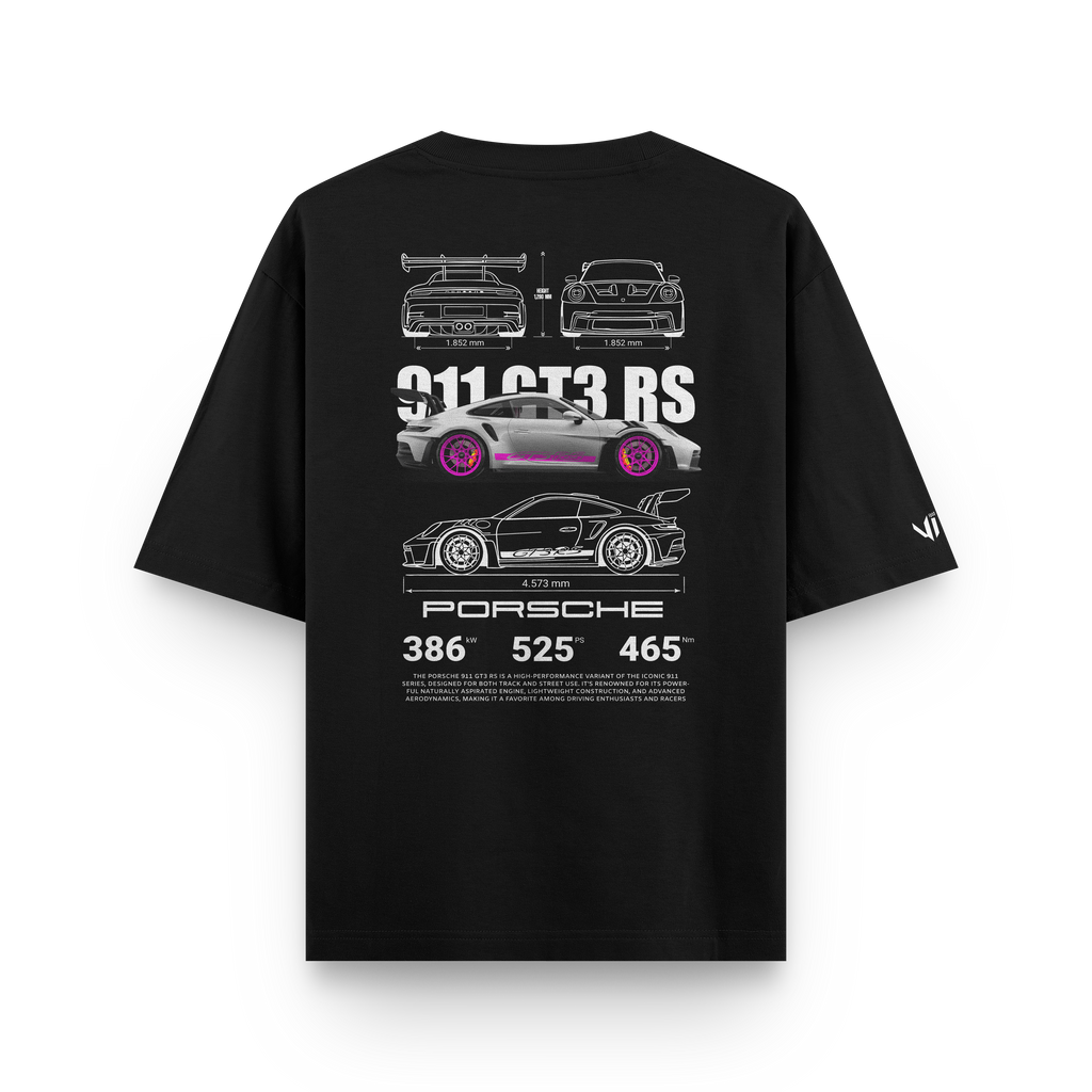 Porsche GT3 RS Pink Oversized T-Shirt