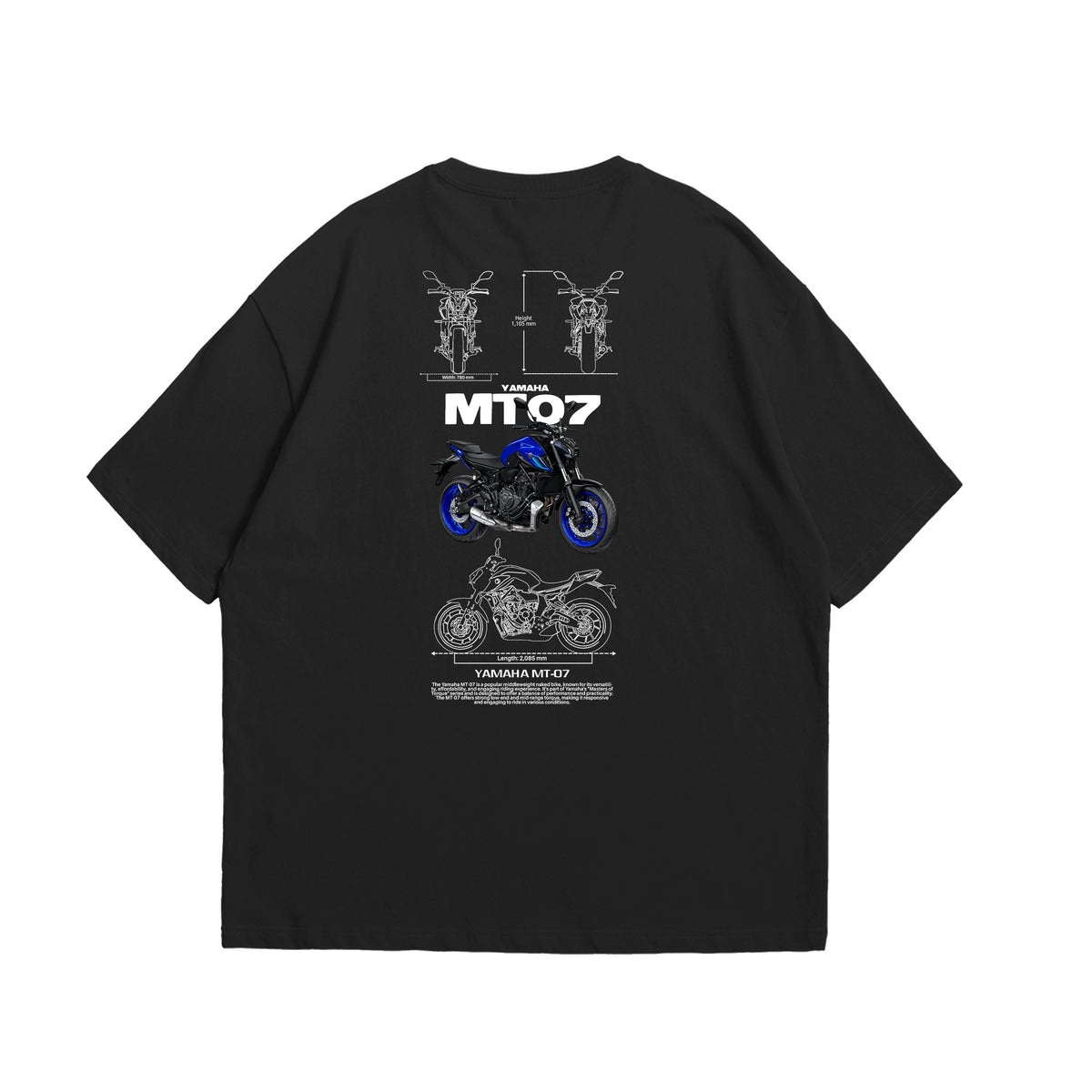 Yamaha MT07 Oversized T-Shirt