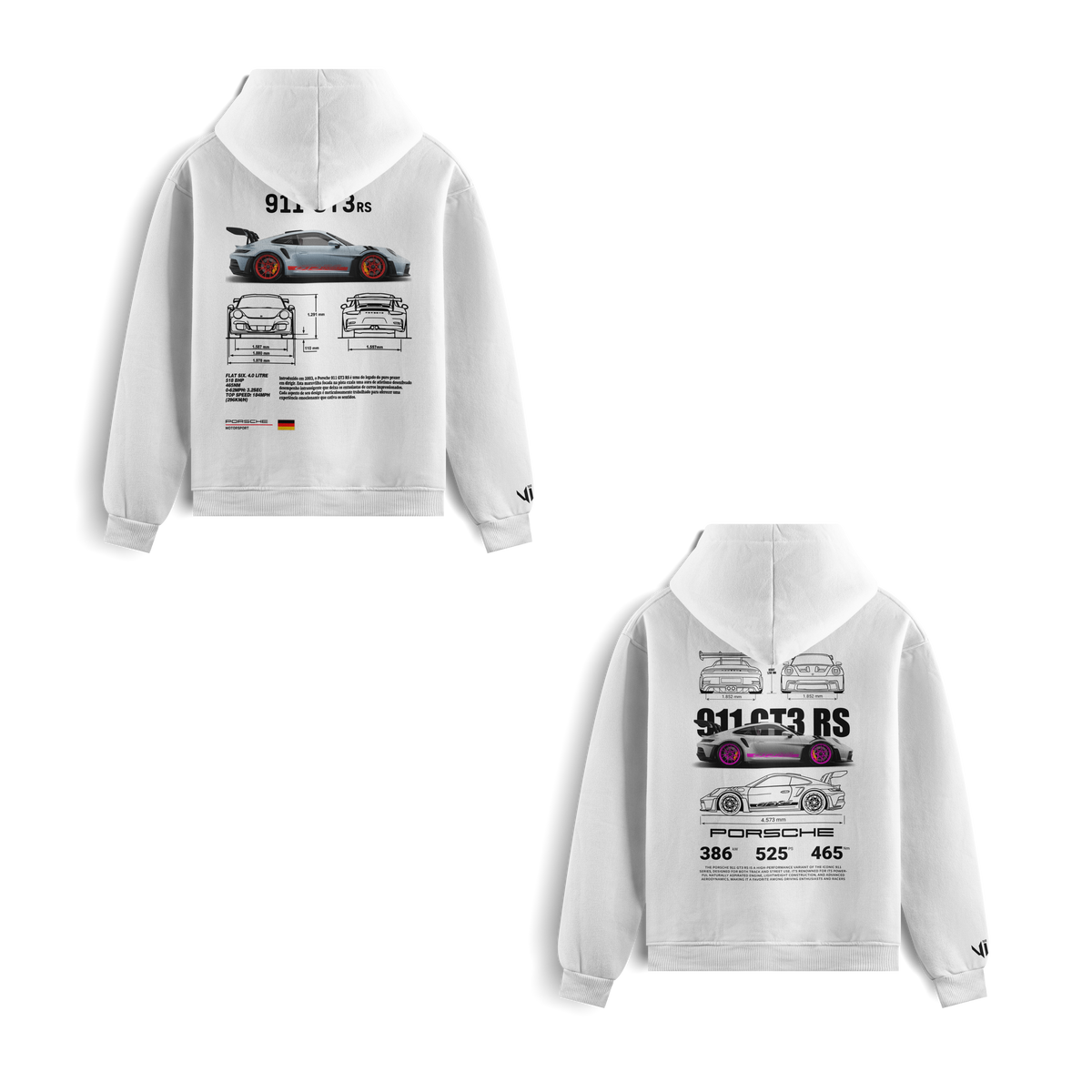 Porsche Club and Porsche GT3rs Pink Sweatshirts