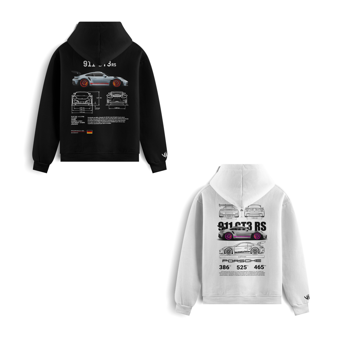 Porsche Club and Porsche GT3rs Pink Sweatshirts