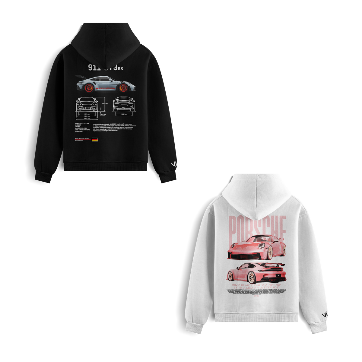 Porsche Club and Porsche Pink Sweatshirts