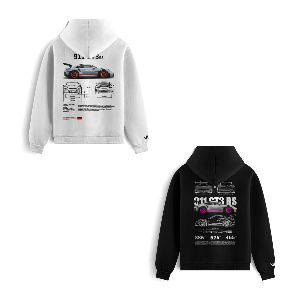 Porsche Club and Porsche GT3rs Pink Sweatshirts