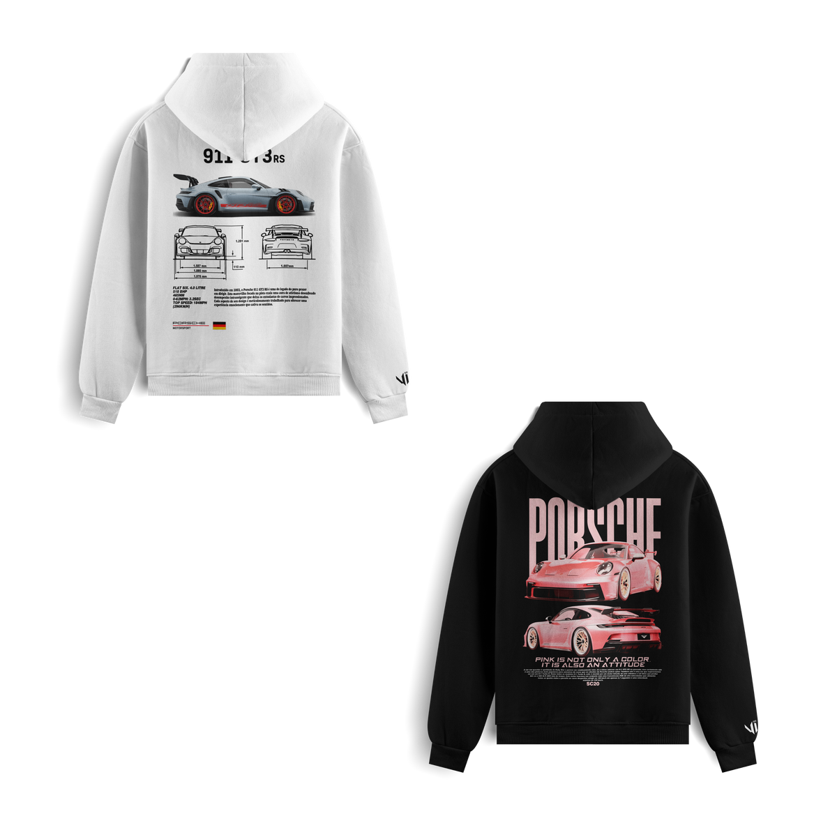 Porsche Club and Porsche Pink Sweatshirts