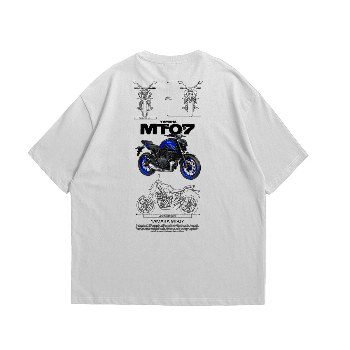 Yamaha MT07 Oversized T-Shirt