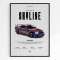 GT-R R34 Poster 40x60cm