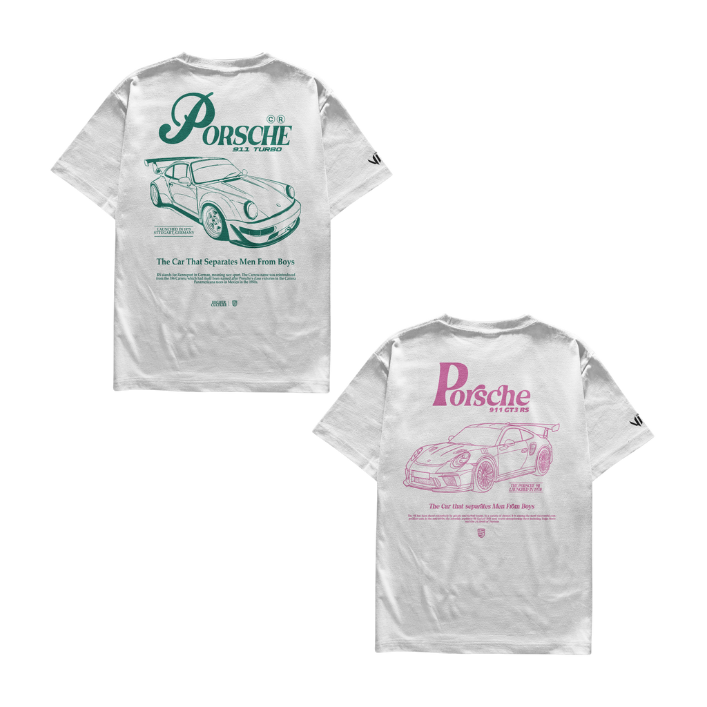 Porsche Green and Porsche Pink Stuttgart T-Shirt