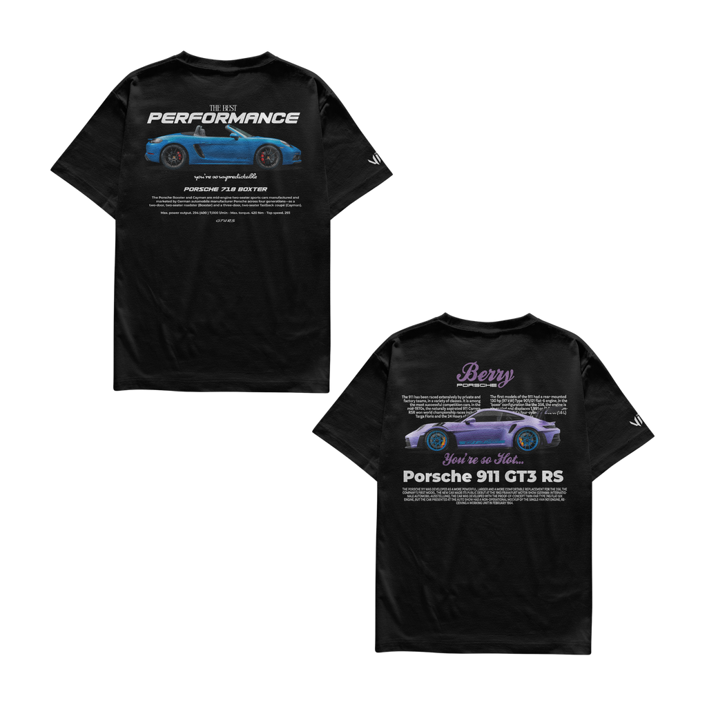 Porsche 718 Boxster and Porsche Berry T-Shirts
