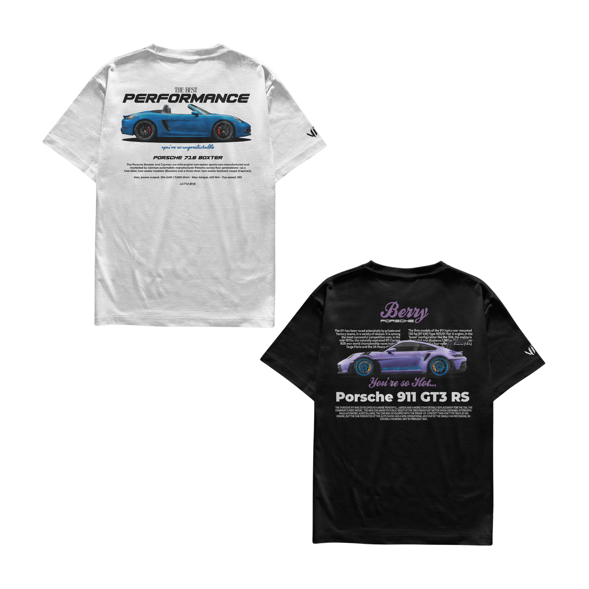Porsche 718 Boxster and Porsche Berry T-Shirts