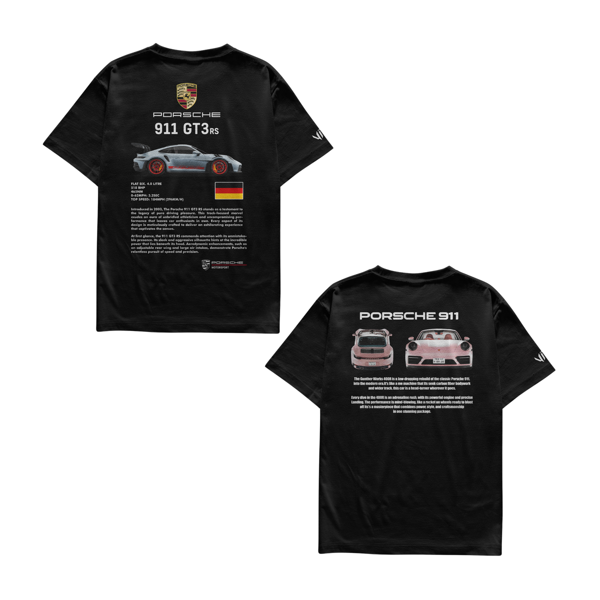 Porsche 911 and Porsche VS Pink T-Shirts