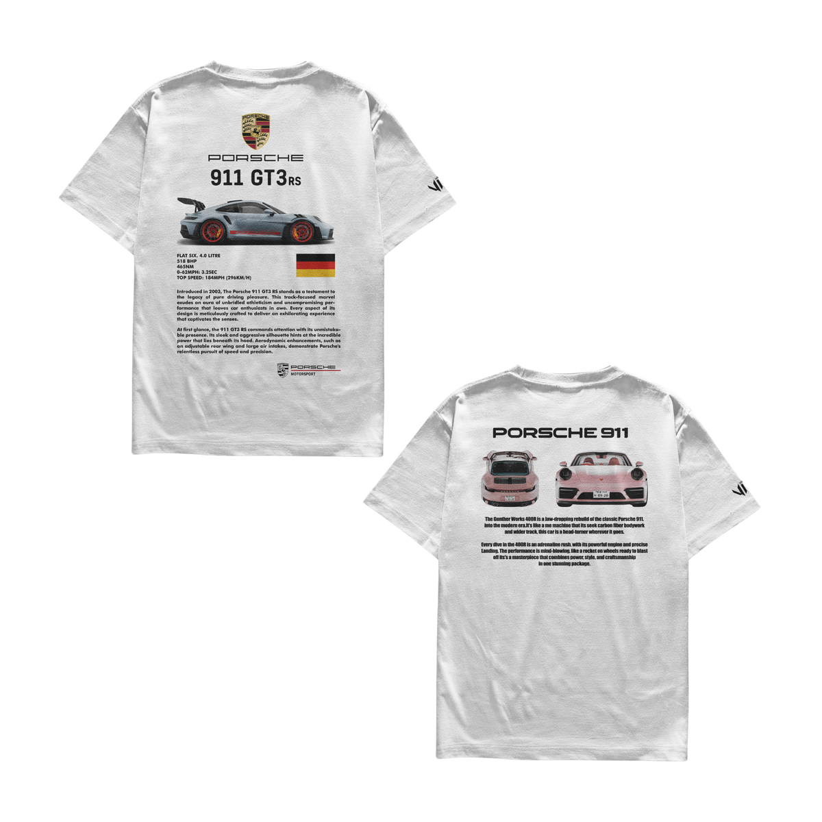 Porsche 911 and Porsche VS Pink T-Shirts