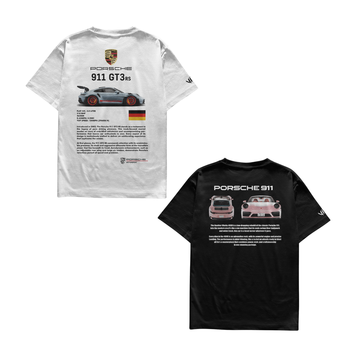 Porsche 911 and Porsche VS Pink T-Shirts