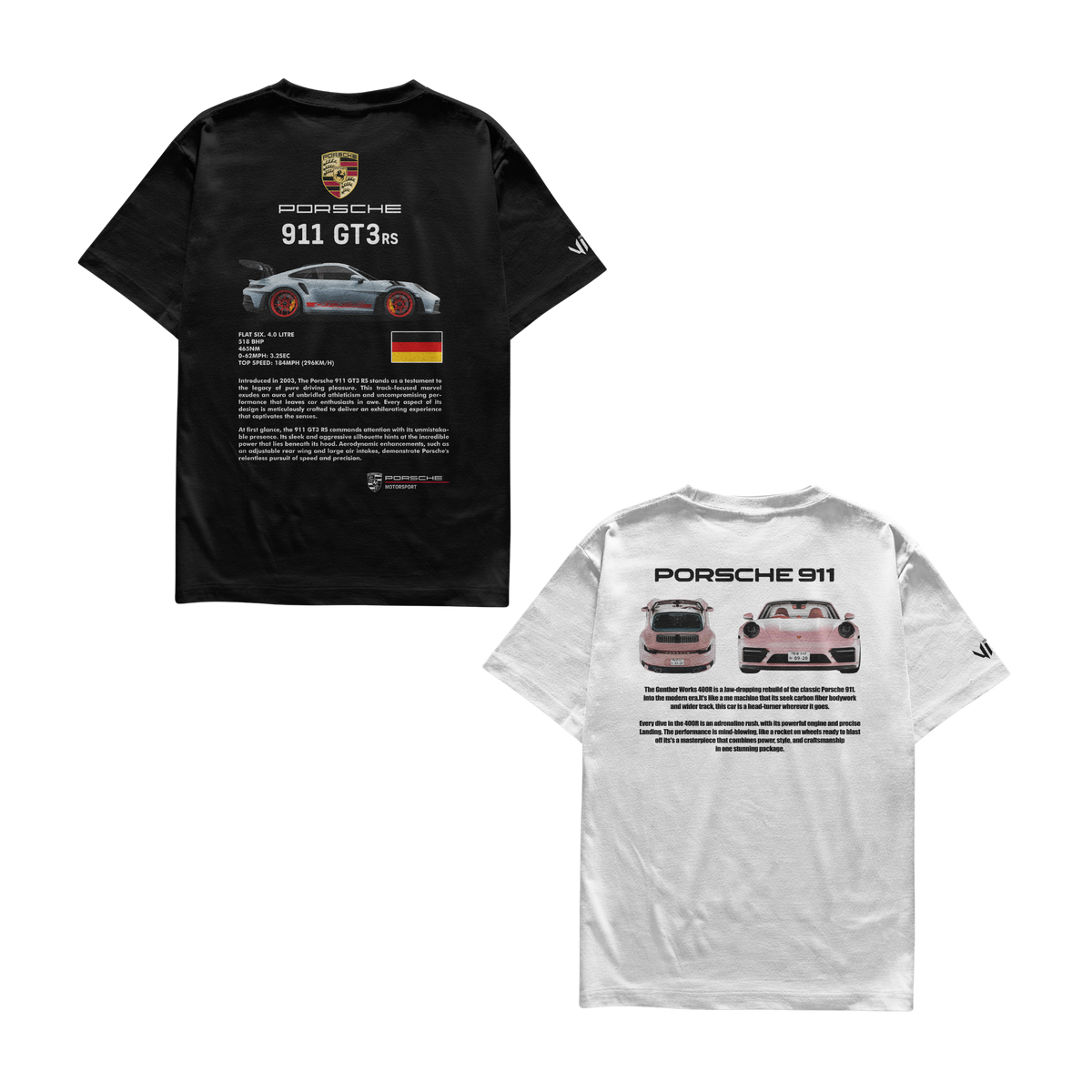 Porsche 911 and Porsche VS Pink T-Shirts