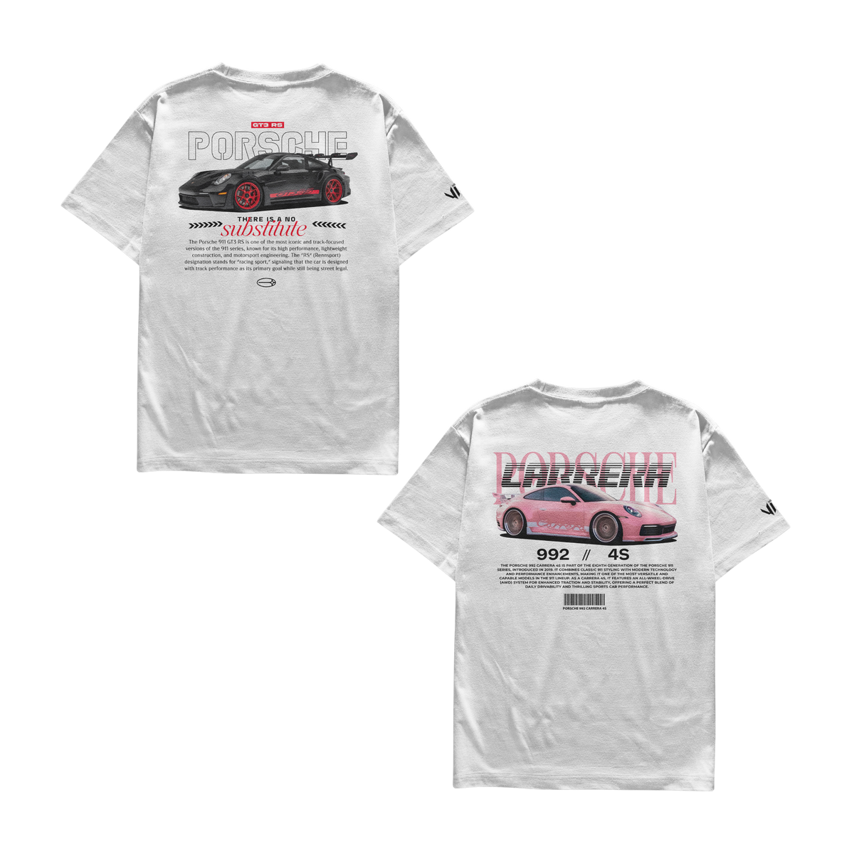 Porsche No Substitute and Porsche Carrera Pink T-Shirts