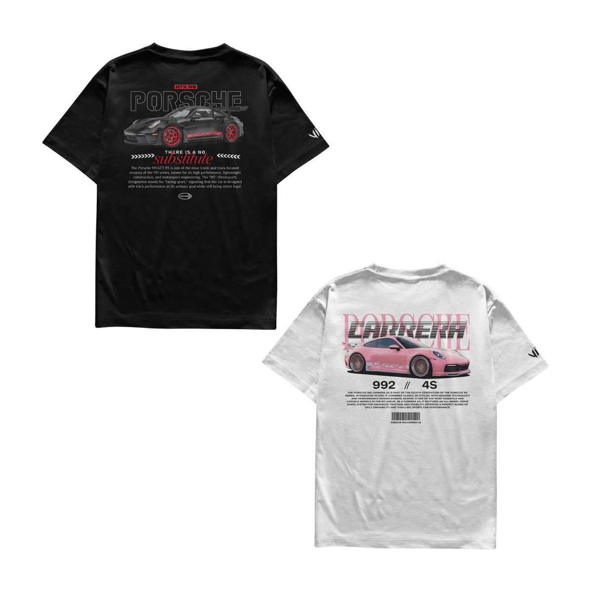 Porsche No Substitute and Porsche Carrera Pink T-Shirts