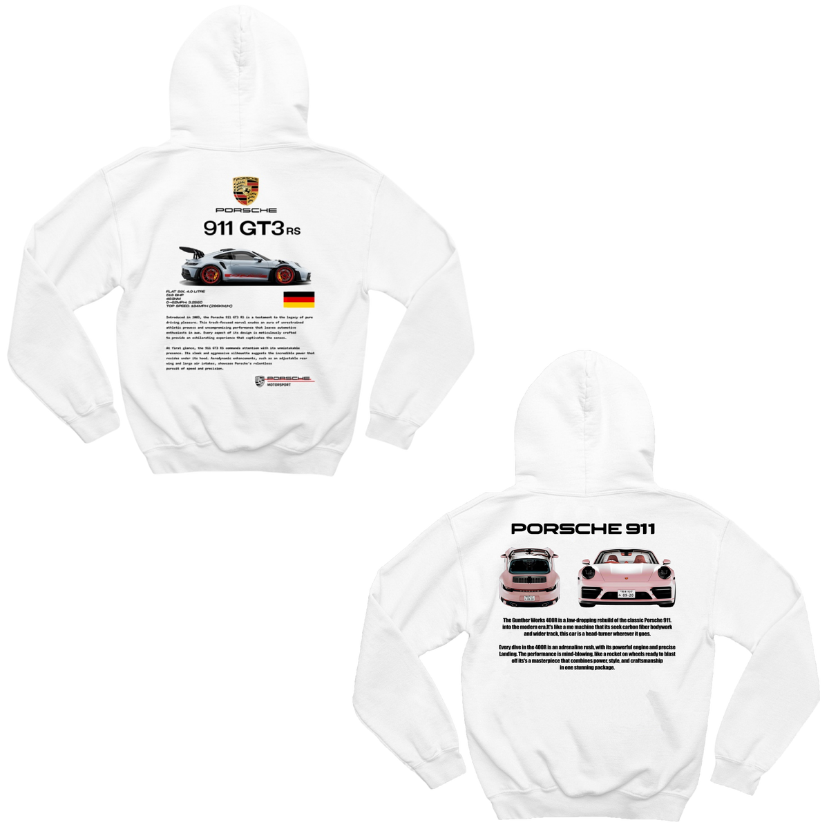 Porsche 911 and Porsche VS Pink Sweatshirts