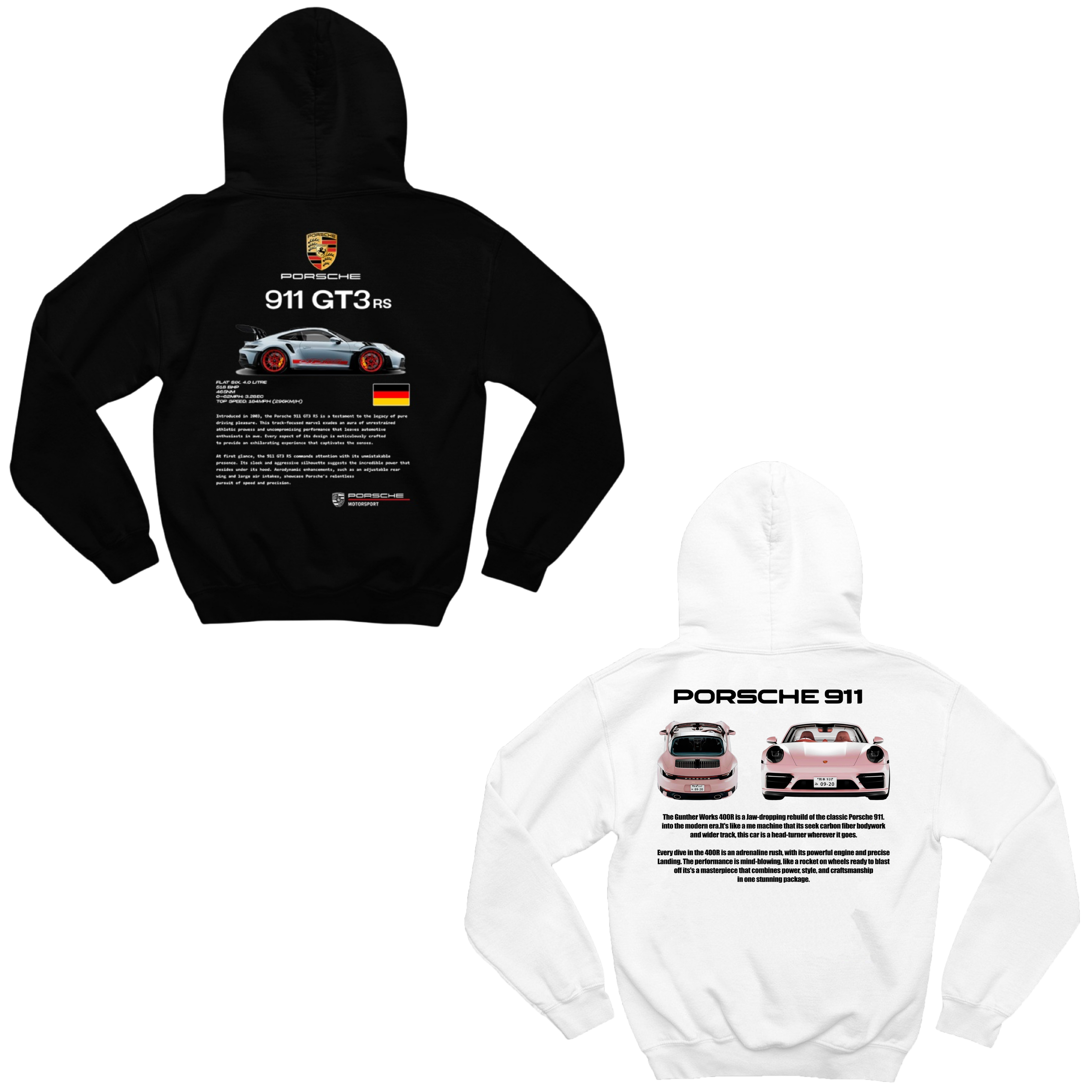 Porsche 911 and Porsche VS Pink Hoodie