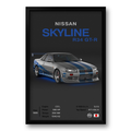 Nissan Skyline R34 Poster 40x60cm