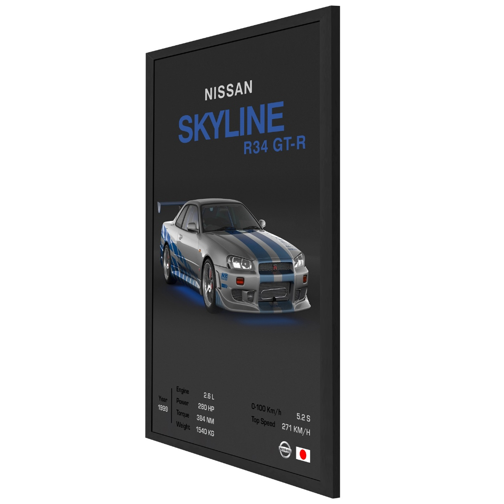 Nissan Skyline R34 Poster 40x60cm