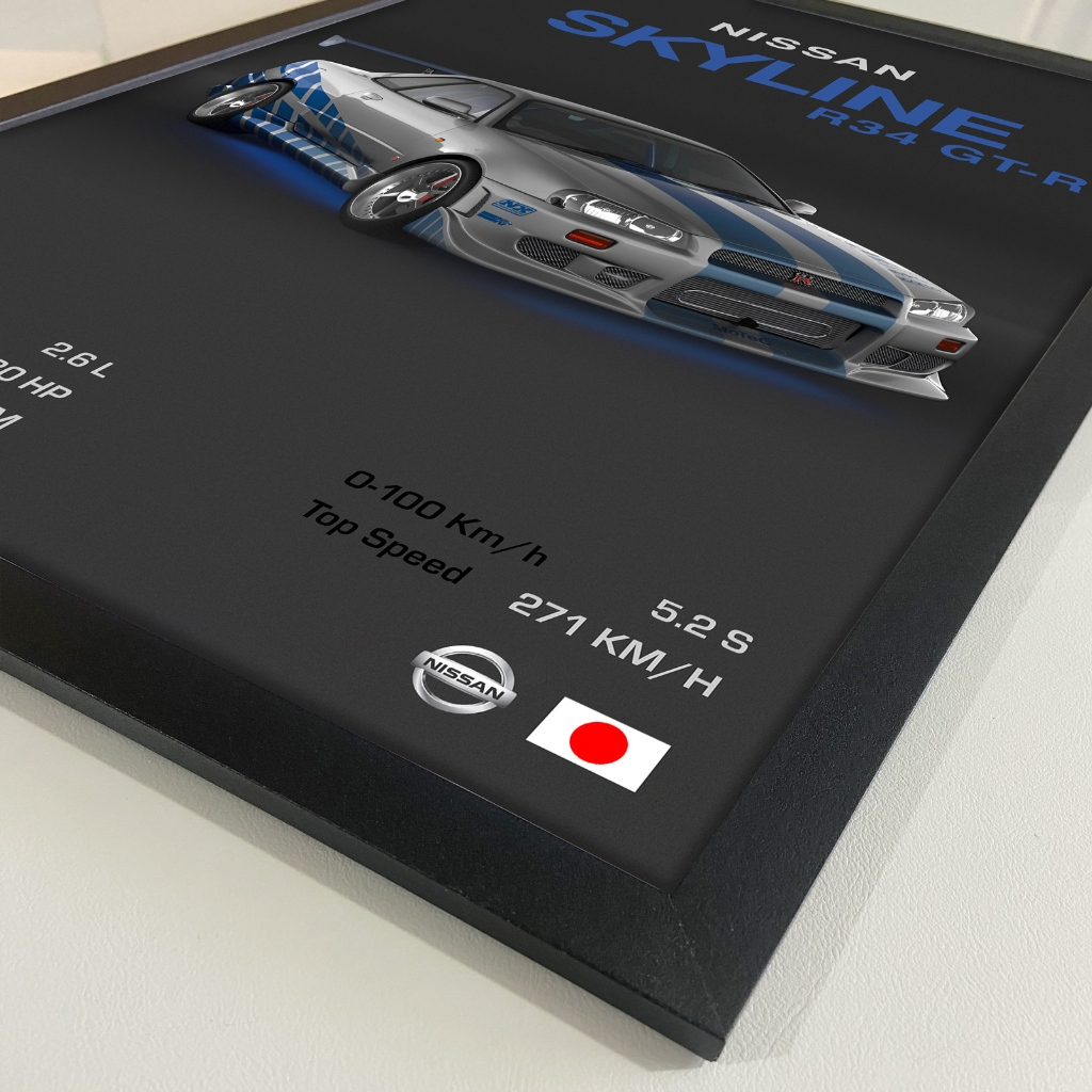 Nissan Skyline R34 Poster 40x60cm
