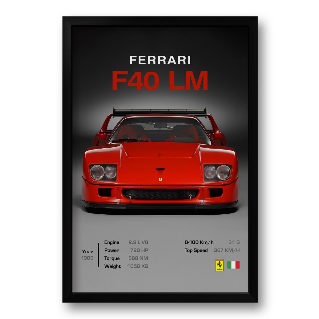 Ferrari F40 LM - Poster 40x60cm