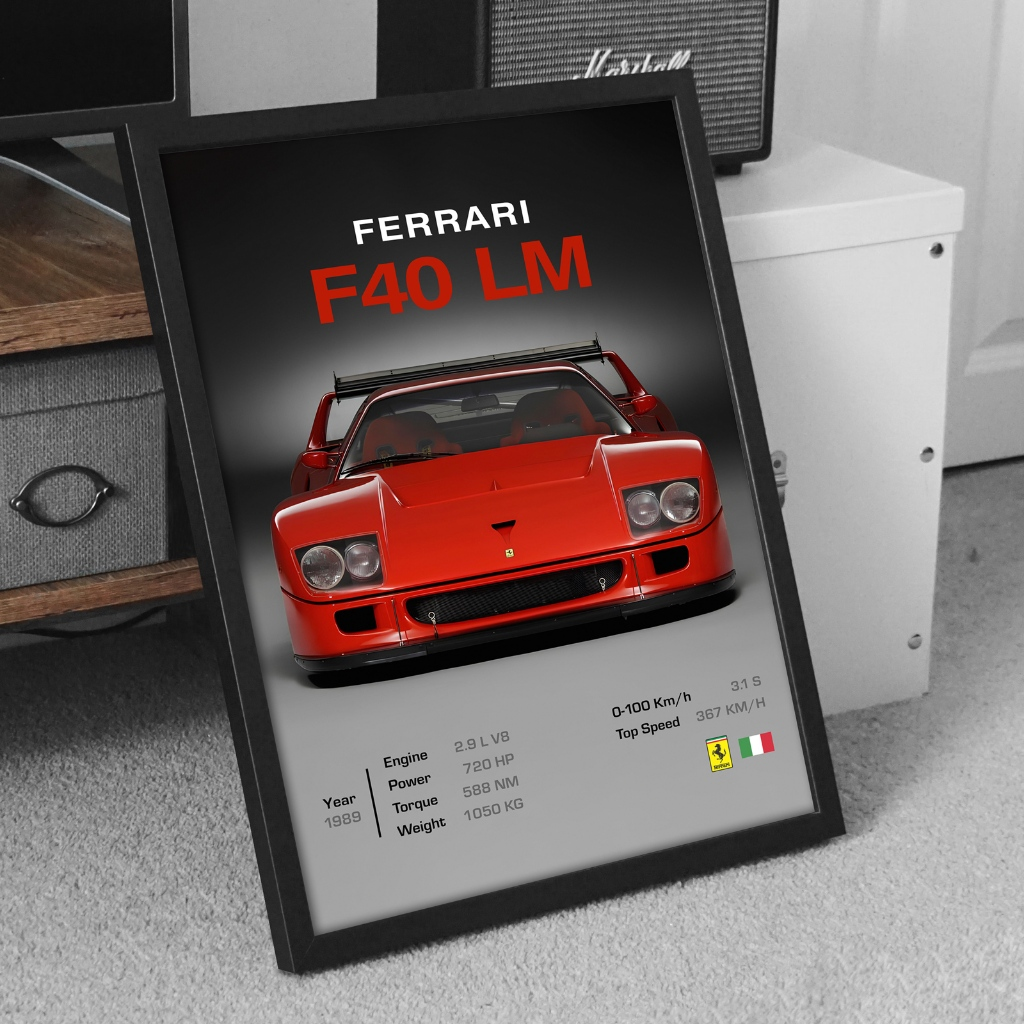 Ferrari F40 LM - Poster 40x60cm