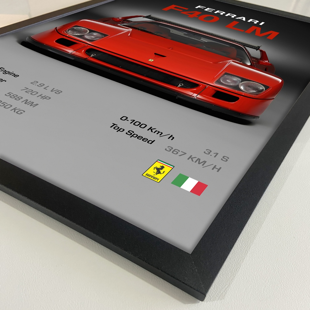 Ferrari F40 LM - Poster 40x60cm