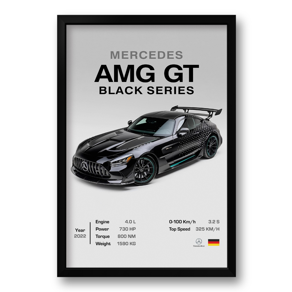 Mercedes AMG GT Black Series - Poster 40x60cm