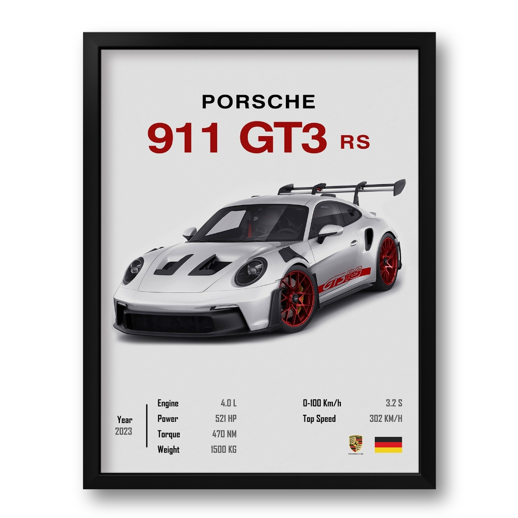 Porsche - 911 GT3 rs - Poster 34x44cm